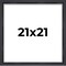 Square Shadow Box 3/4" Depth Black Picture Frame - UV Acrylic, Backing, Hanging Hardware